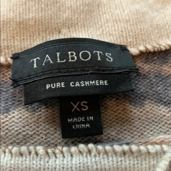 Talbots animal print Pure Cashmere Size XS - Picture 2 of 4